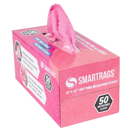 Box Microfiber Rags  Pink, 50PK